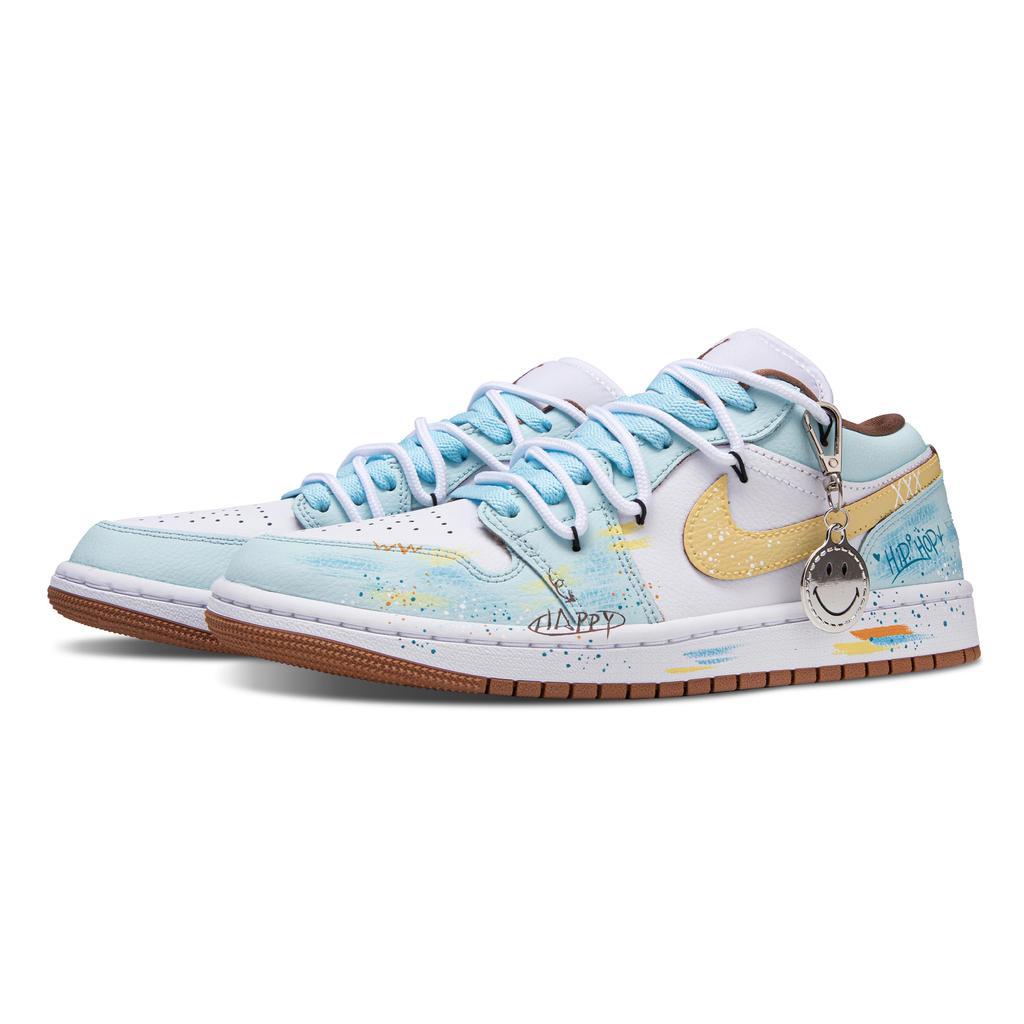 Jordan Air Jordan 1 Rainbow Diary Slip Resistant Abrasion Resistant Slip Resistant Abrasion Resistant Low Top DC0774-202(Team864-)