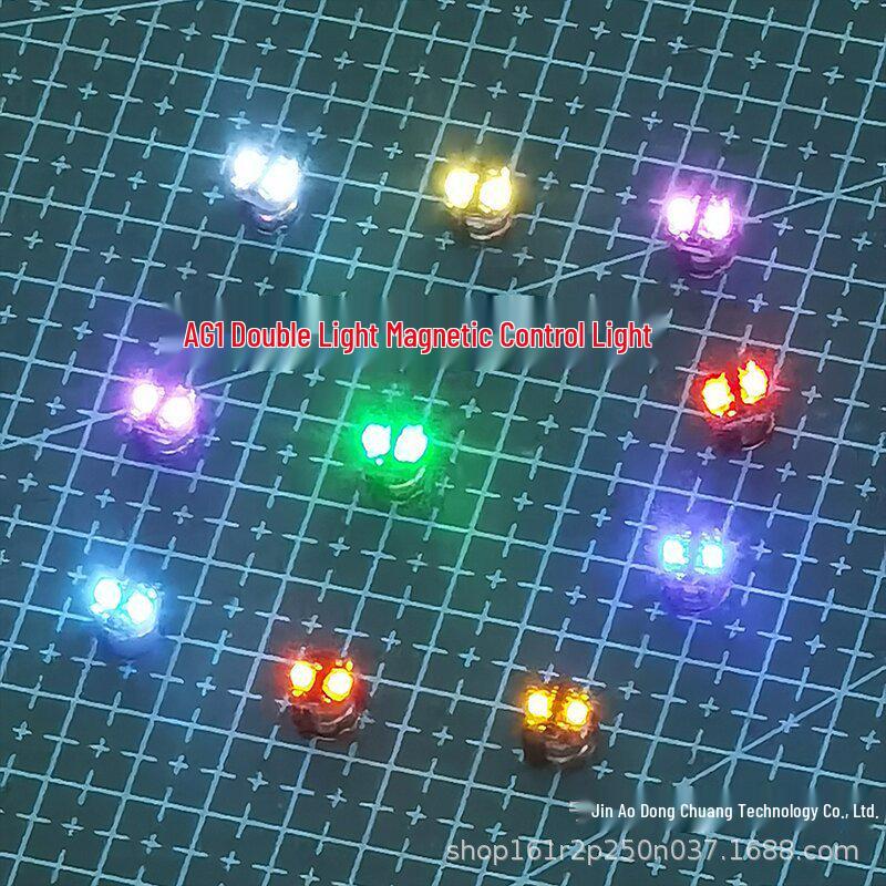 7mmAG1 Dual Magnetic Control Ultra-Small Acrylic Toy Light for Cultural and Creative DIY Green Dual Light