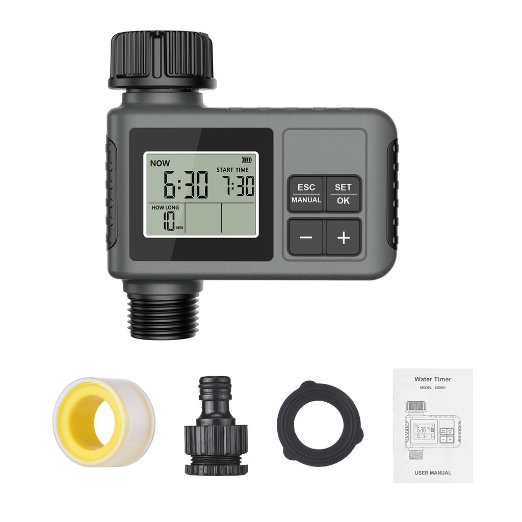 Water Timer Irrigation System Programmable Garden Watering Sprinkler 1 Outlet Intelligent Timing Valves Controller Rain