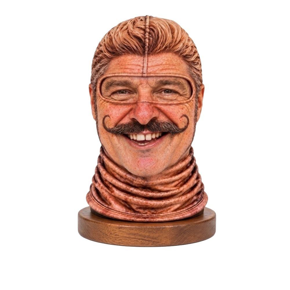 3D Gezichtsprint Oude Man Balaclava Gezichtsmasker Realistisch Ski Masker Capuchon Buiten/Fietsen/Grappen/Feest