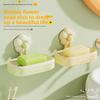 Flower Suction Cup Soap Box, Household Wall-mounted Non-drilling Bathroom Soap Draining Rack, Bathroom Soap Box