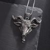Retro Gothic Angel Goat Head Pendant Demon Eye Necklace Religious Alternative Punk Men's Jewelry Accessories