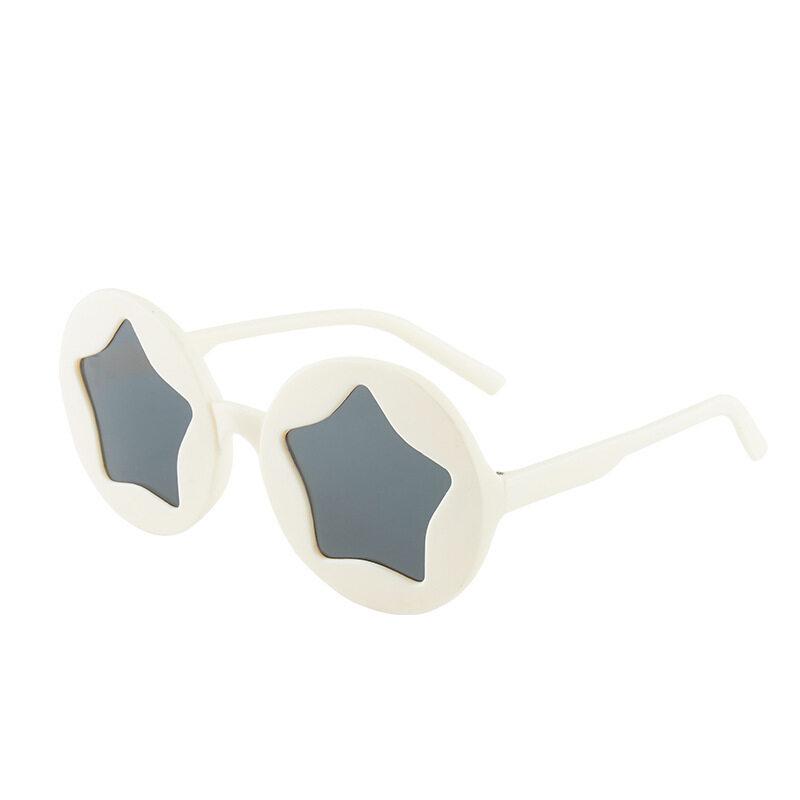 New Children's Pentagram Sunglasses Glasses Trendy Sunglasses Cute Children's Round Frame Mirror Children's Sunglasses