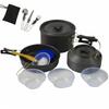 Custom High Quality Camping Supplies for 2/3 Persons Metal Aluminum Portable Outdoor Camping Cookware Kettle Pot Set 4-5L