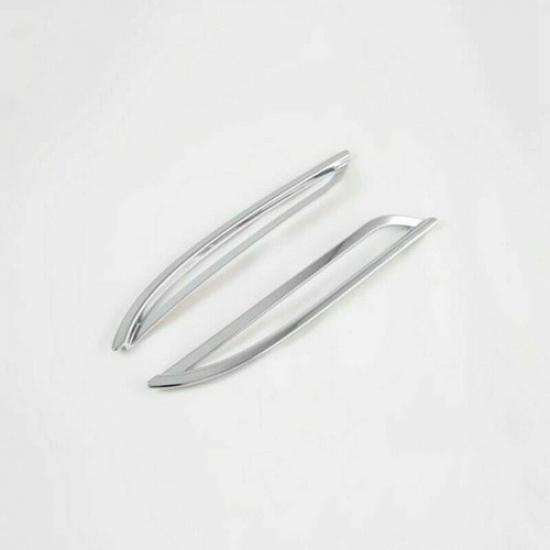 Chrome 2PCS Rear Fog Lamp Light Cover Trim For Tesla Model Y 2020 2021 2022