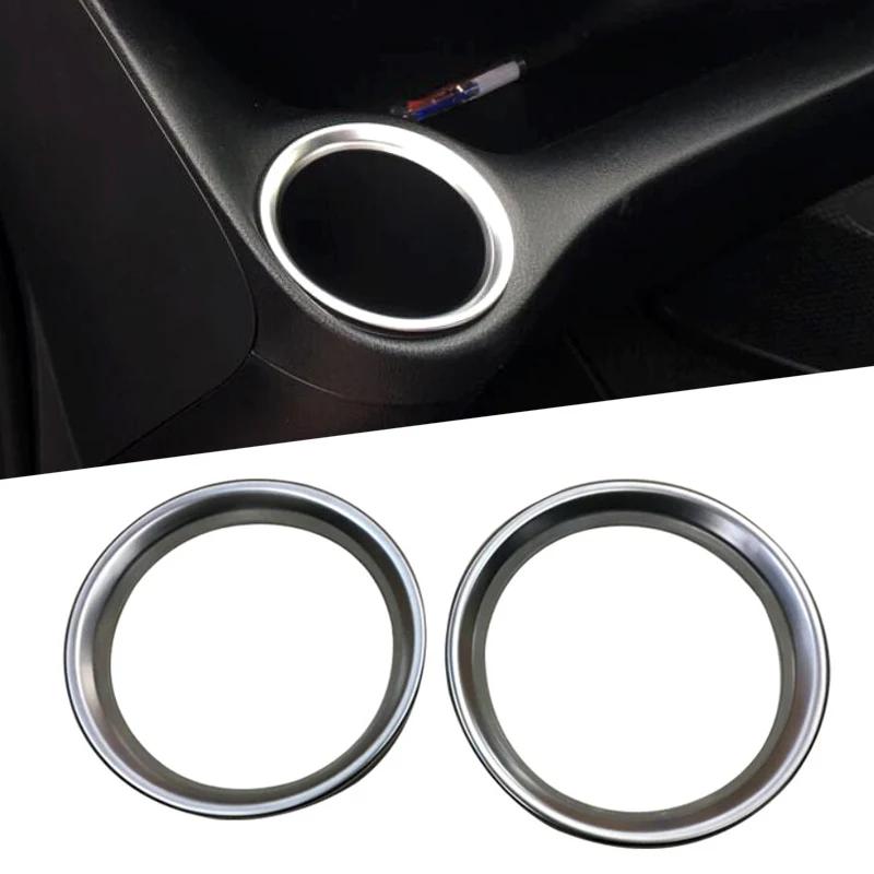 Для Toyota Sienta RHD 2015 2016 2017- Внутренняя накладка-стикер на передний воздуховод Рамка подстаканника Аксессуары для стайлинга автомобиля Cup Frame 2pcs
