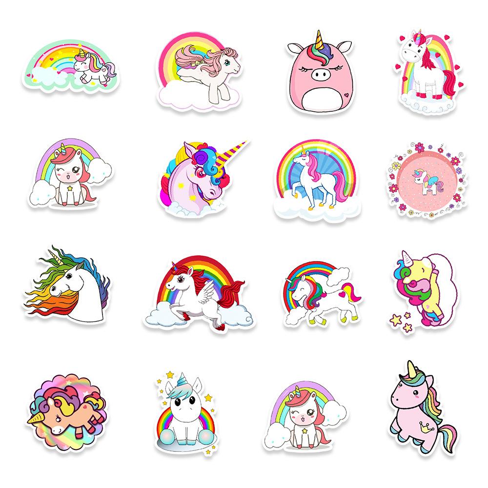 50 New Unicorn Graffiti Stickers Suitcase Car Refrigerator Decoration Stickers