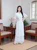 Women's Zen Style Summer Short Sleeve Long Dress Technician Uniform - Fairy-like Foot Massage Workwear