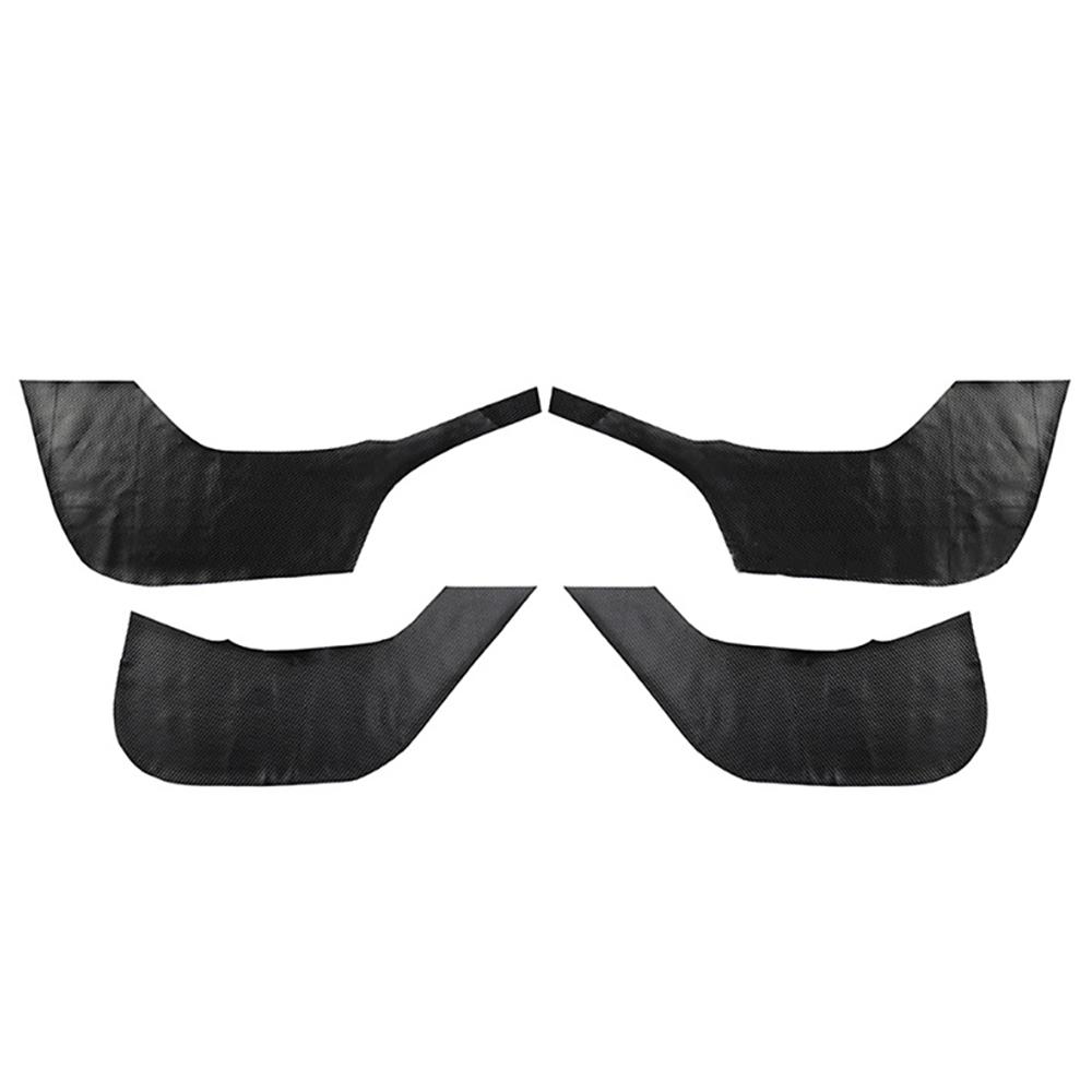 4Pcs Carbon Fiber Look PU Leather Door Anti-Kick Cover Sticker For Tesla Model Y
