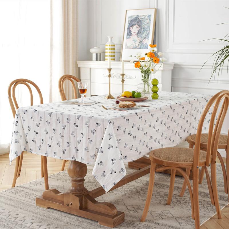 Pastoral Small Fresh Sunflower Cotton Jacquard Geometric Rectangular Tablecloth Coffee Table Dining Table Cloth Cover Towel