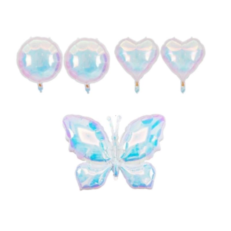

Набор из 5 разноцветных круглых воздушных шаров в форме бабочки и сердца идеально подходит для украшения вечеринки, украшения на день рождения и украшения на День святого Валентина.