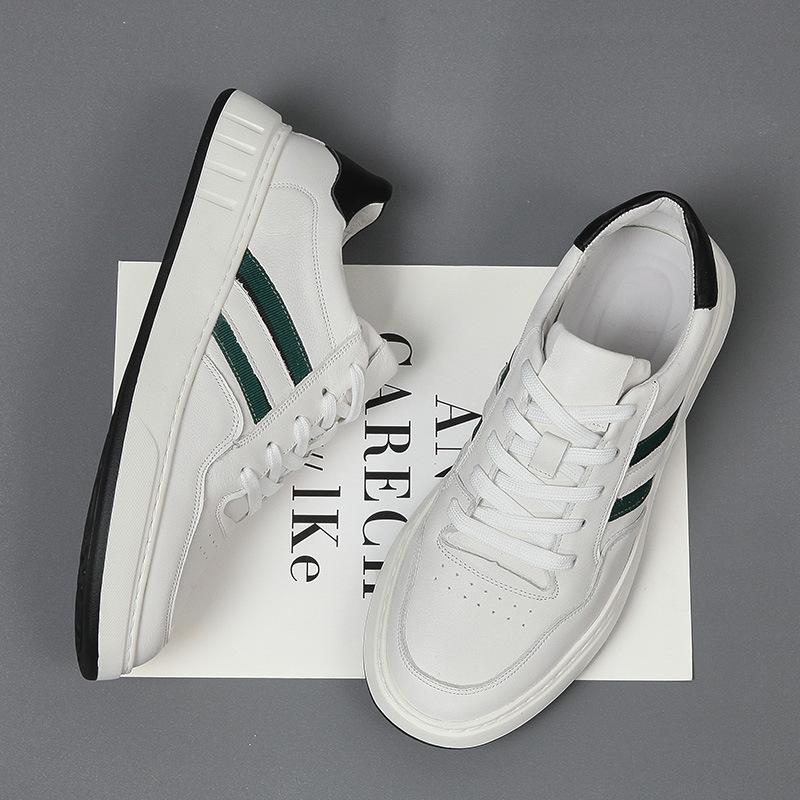 Fashion New Cowhide Platform Men's Board Shoes Designer Soft-soled Cow Leather Casual Sneakers for Men Fashion Luxury Zapatos De Hombre