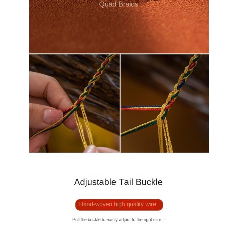 Hand-woven Colorful Hand Rope Plain Rope Hand Rubbing Cotton Bracelet Jewelry Ethnic Style Bracelet Adjustable Gift