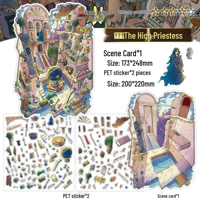 Infeel.Me My Little House 14th Series XL Scenery Stickers (3 Sheets, PET, Journal)