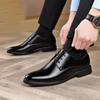 Men's 2025 Waterproof Leather Business Casual Shoes - British Style, Soft Sole