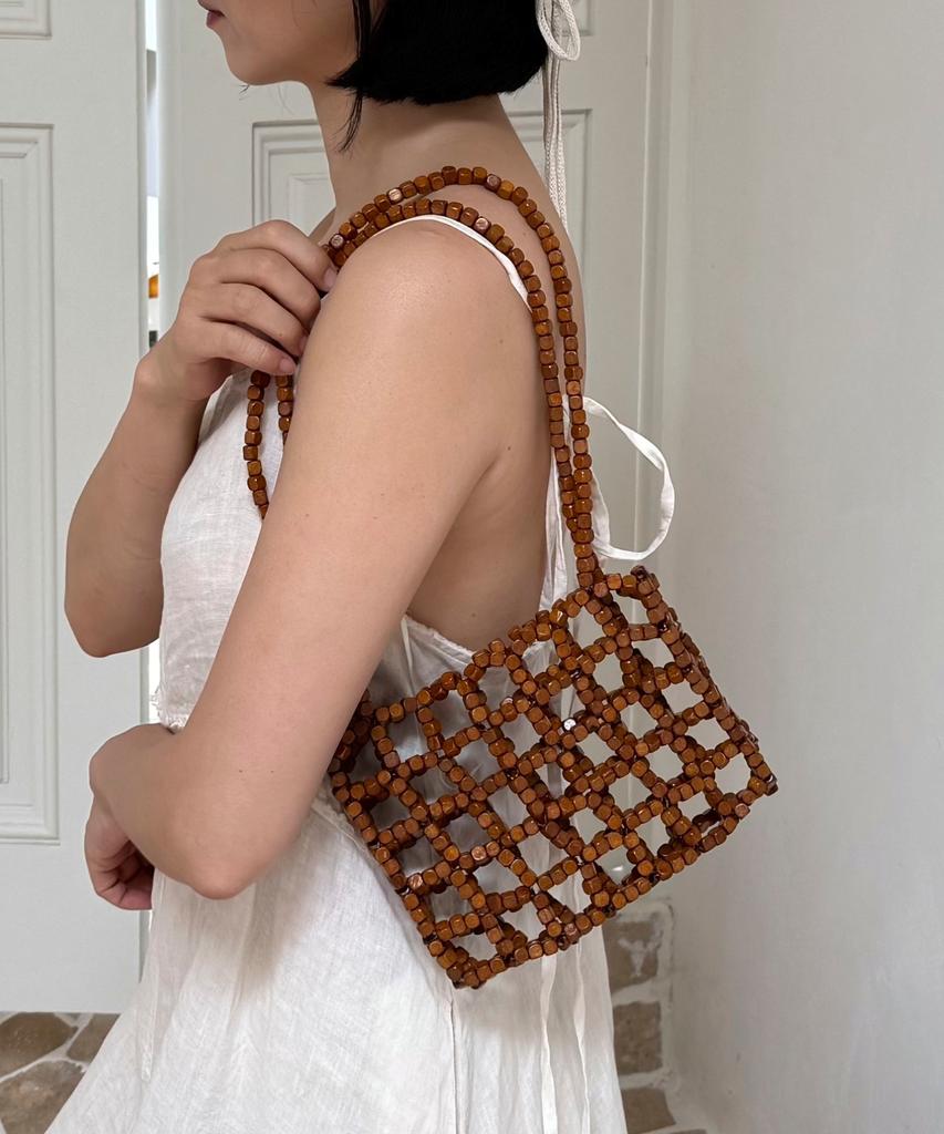 Throw Wood Bead Bag (2 Colors)