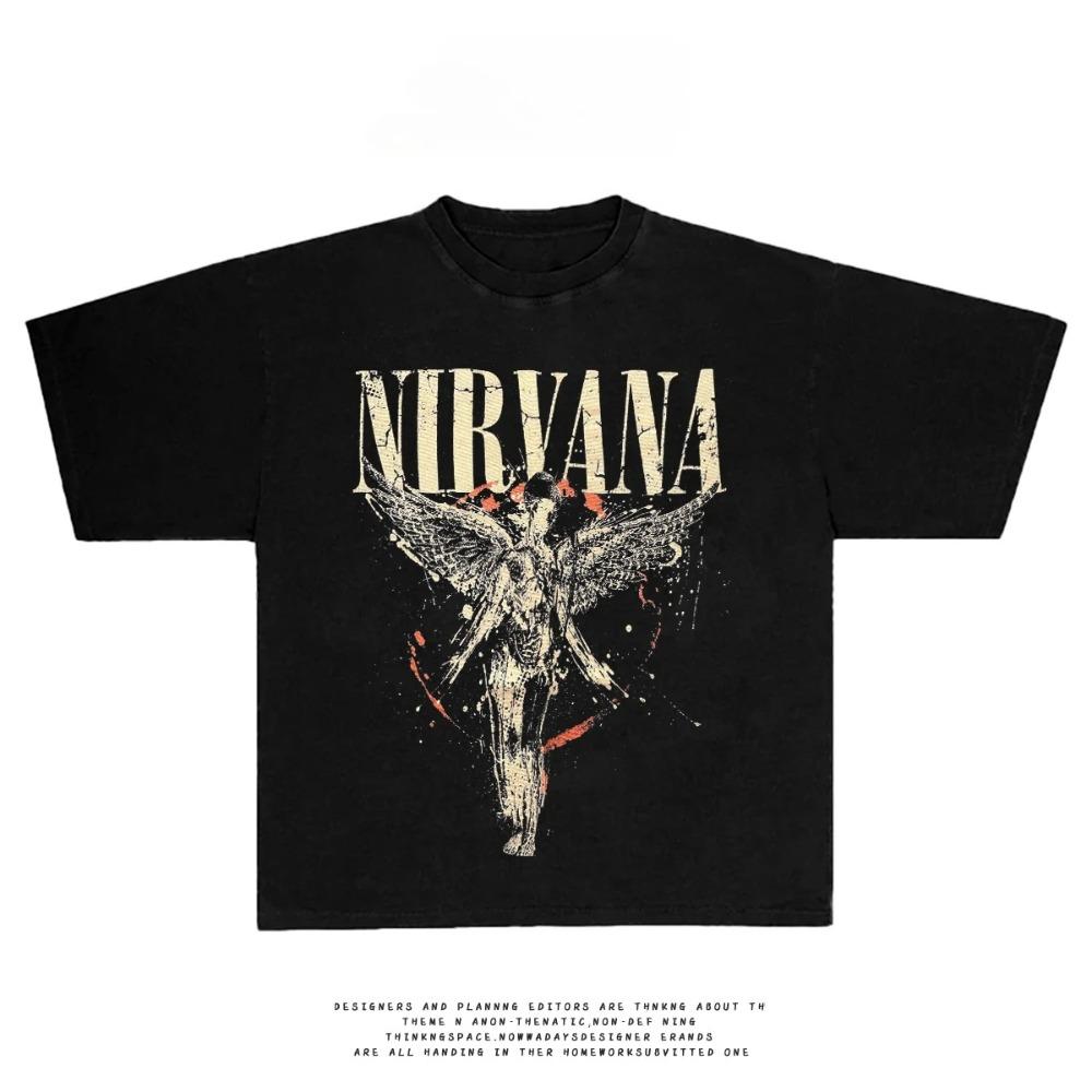 

Лето 2025 Принт Винтажный вид Крутой Винтажный Уличный Мужская Высококачественная Модная Футболка с коротким рукавом XXXXXL чёрный