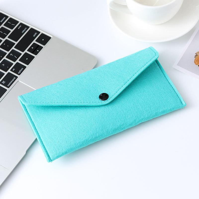 Модный фетровый чехол, портативный ультратонкий женский длинный кошелек, кошелек для монет, милый яркий цвет, популярный женский кошелек, сумка для телефона 9
