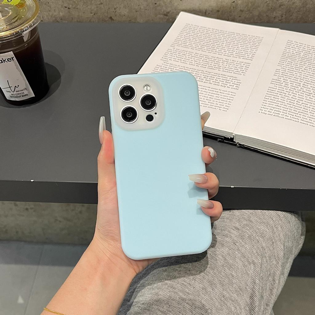 Jelly Liquid Silicone Is Suitable for iPhone17 Integrated Button Mobile Phone Case, Apple 15 All-inclusive Fine Hole Protective Case 14.