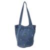 Hot Selling Embroidery Versatile Leisure Denim Fashionable Women's Shoulder Bag  New Trend Large Capacity Bucket Bags
