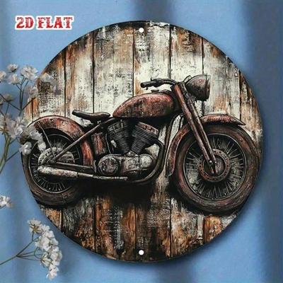 Vintage Metal Tin Sign Motorcycle Retro Garage Wall Decor Man Cave Bar