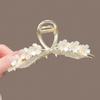 1 Stück Blume Krallenclip Perlenfransen Haarnadel Hinterkopf Hirnspule Mittelgroßer Haiklammer Haarspange Kopfschmuck