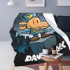 Throw Blanket Dog Man Dogman And Friend Micro Fleece Blanket Four Sizes Cartoon Portable Suitable For Sofa AntiPilling Blanket