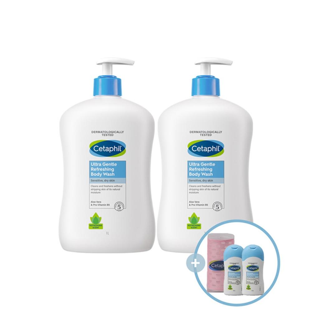 

Cetaphil Gentle Sensitive Moisture Body Wash Refreshing (Fresh Fragrance) 1L x 2
