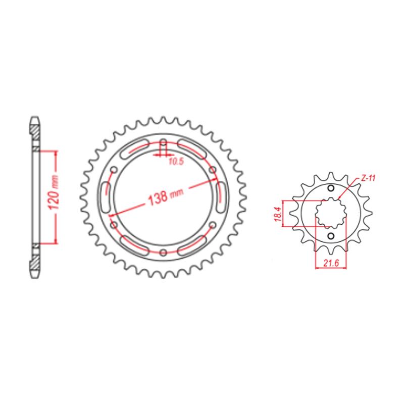 520 13T 36T 520-13T Front Rear Sprocket Gear Staring Wheel For HONDA CB300 CB300F 15-18 CBR300 CBR300R CBR300RA 14-20 CB CBR 300