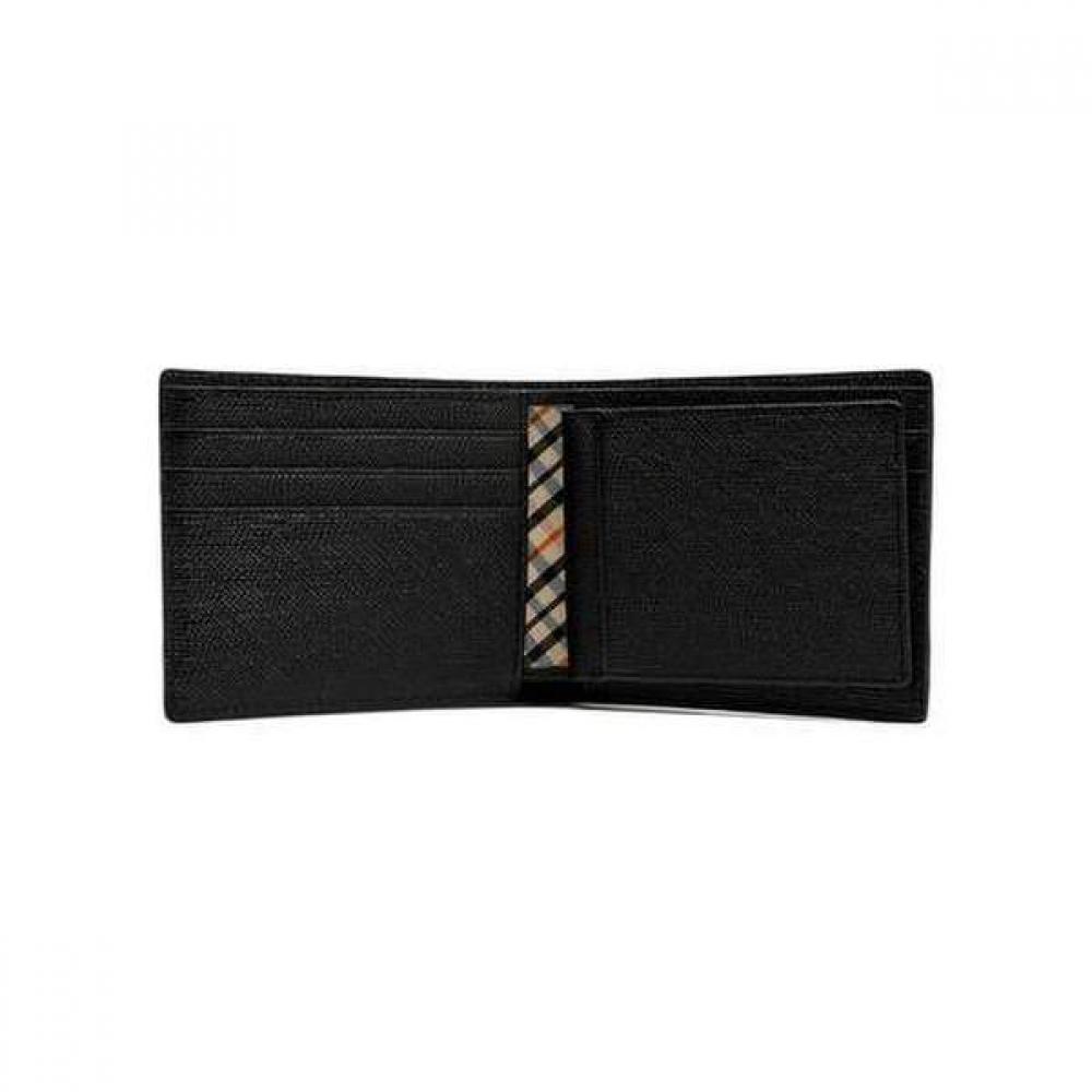 Daks Black Line Check Leather Wallet Dbwa0e623bk