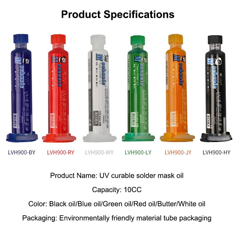 6 Colors Oil Uv Photosensitive Solder Mask Ink Bga Pcb Motherboard Paint Prevent Corrosive Arcing