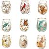 Transparent Embossed Glass Cup Bee Bird Pattern Mug Multi-Purpose Clear Milk Cup  Gifts