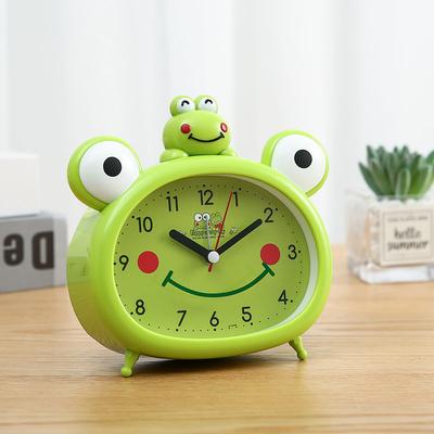 Wecker für Jungen Cartoon Kleiner Frosch Design Niedlich Mädchen Studentinnen Verwenden Nachttisch Schreibtisch Leise Uhr Schlafzimmer Aufwachen Alarm ZD502