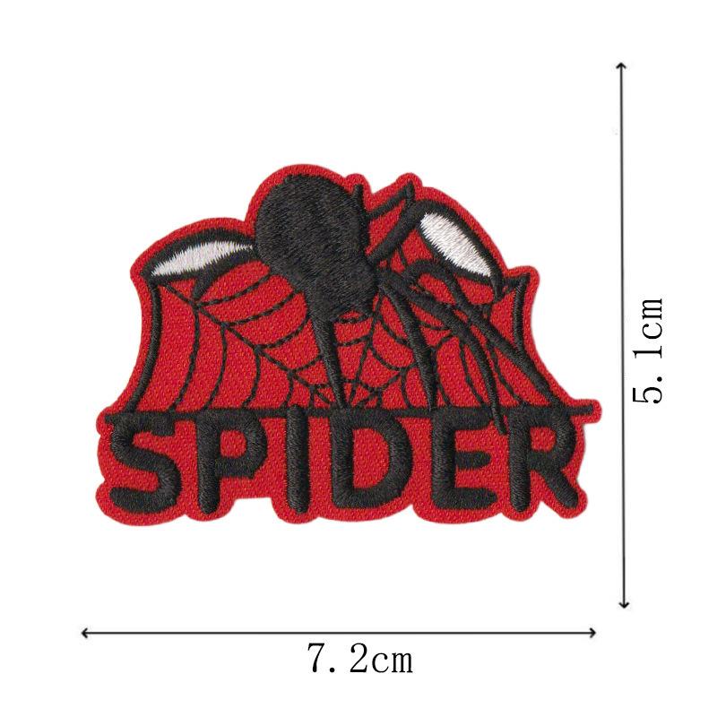 Red Cartoon Spider Decorative Embroidered Patch for Clothing