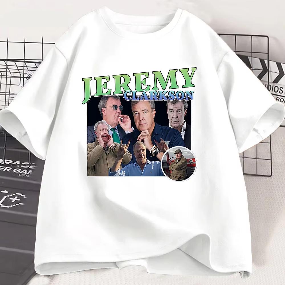 Hommage Jeremy Clarkson Grafikdruck T-Shirt Herren Damen Kleidung Lässig Baumwolle Übergroß Kurzarm T-Shirts