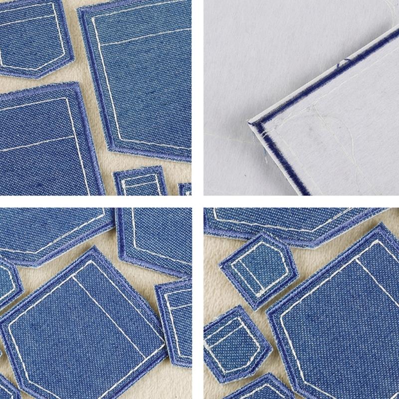 5 Stück zum Aufbügeln Stoffflicken Kleiderreparatur Applikationen für Jeans Jacken Taschen Kleidungsstücke Herstellung Nähen Verzierung