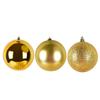 Christmas Tree Decorations: 3-10cm Electroplated Golden Plastic Balls