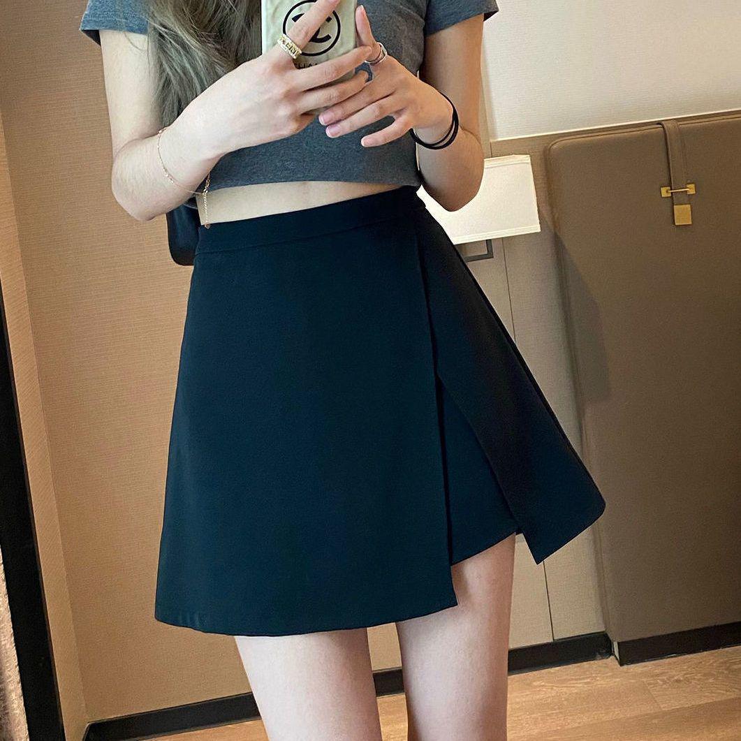 

Коллекция женских юбок А-силуэта в летнем свежем милом принцессном стиле 2023 года: Юбки миди и мини 5XL (suggested for 160-180 jin) чёрный