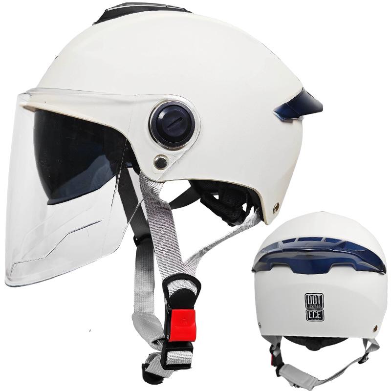 

Противотуманный двухлинзовый электромобильный шлем для мужчин и женщин, универсальный полушлем для всех сезонов One size [suitable for head circumference 55-61CM]