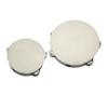 2PCS Wooden Hand Drum Double Row Metal Jingle Bells Sheepskin Percussion Tambourine 6in 8in