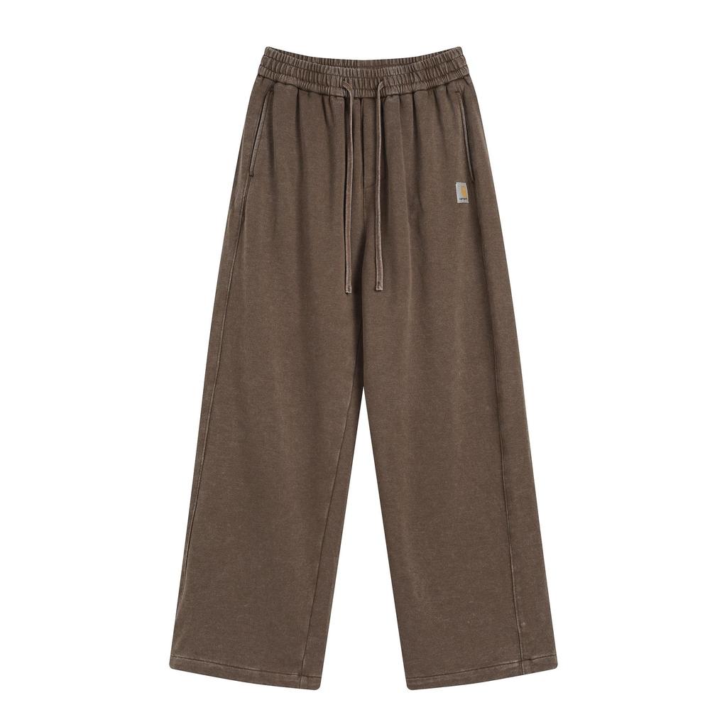 Carhartt 2025 Pánská vypraná mikina s kapucí na zip a tepláky - Retro volný střih