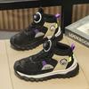 Fashion Green Children's Sports Shoes Knob Design High Top Sneakers Boys Girls Outdoor Non-slip Platform Sneakers Kids Trainers
