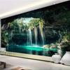 2D Waterfall Cave Backdrop for Photography & Live Stream