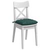 Seat Cushions 4 pcs Dark Green 40 x 40 x 6 cm Fabric