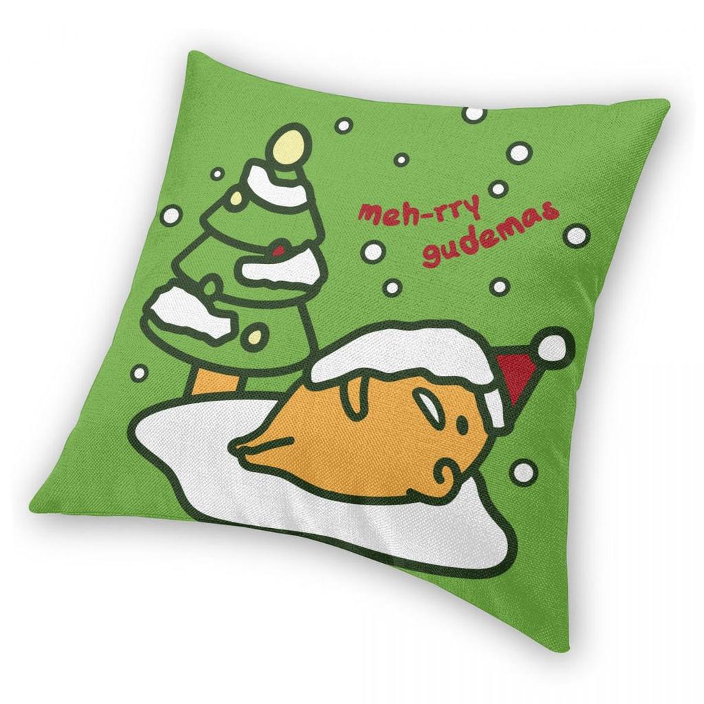 Christmas Gudetama The Lazy Egg Pillowcase Printing Polyester Cushion Cover Decorations Pillow Case Cover Chair Zippered 18''