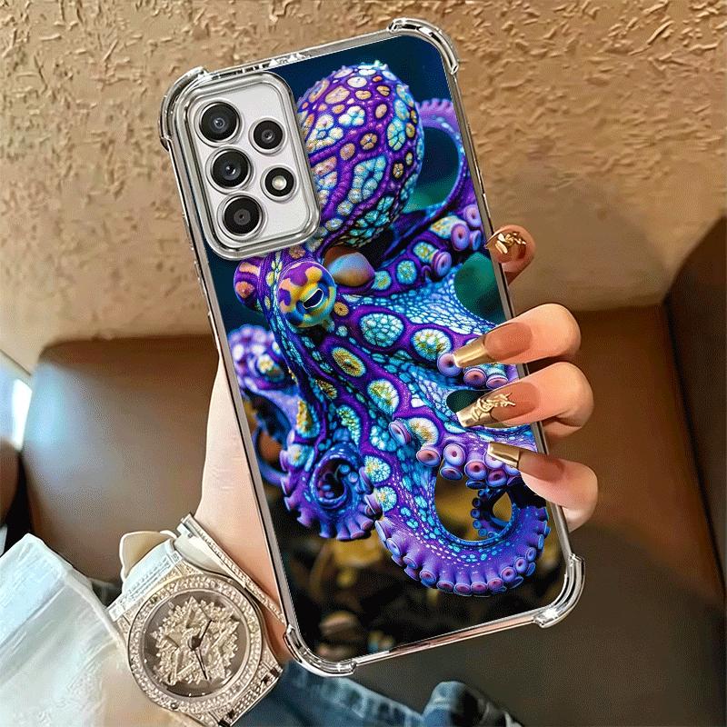 Ocean Octopus Marine Life Soft Phone Case For Samsung A17 A27 A07 A37 A57 A16 A56 A15 A55 A14 A54 A13 A53 A26 A36 A25 A35 A24 A3