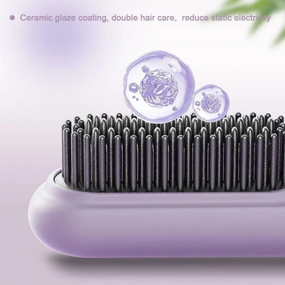 Anti-Scald Design Electric Hair Brush Electric Straightening Comb  Straight Hair