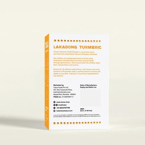 Tulua Lakadong Kurkuma Premium Pulver (Haldi) - 100 g pro Packung à 2 | (9-12%) Hoher Curcumin-Gehalt| 100% natürlich und biologisch