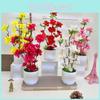 Peach Blossom Fake Plant With Durable Material For Indoor Outdoor Garden And Event Decoration