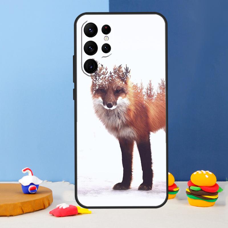 Fox Animal Pattern Phone Case For Samsung Galaxy S25 Ultra S9 S10 S20 S21 S22 Plus S23 FE S24 Ultra Cover Coque
